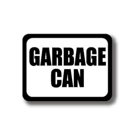 Ergomat 24in x 18in RECTANGLE SIGNS - GARBAGE CAN DSV-SIGN 432 #2358 -UEN